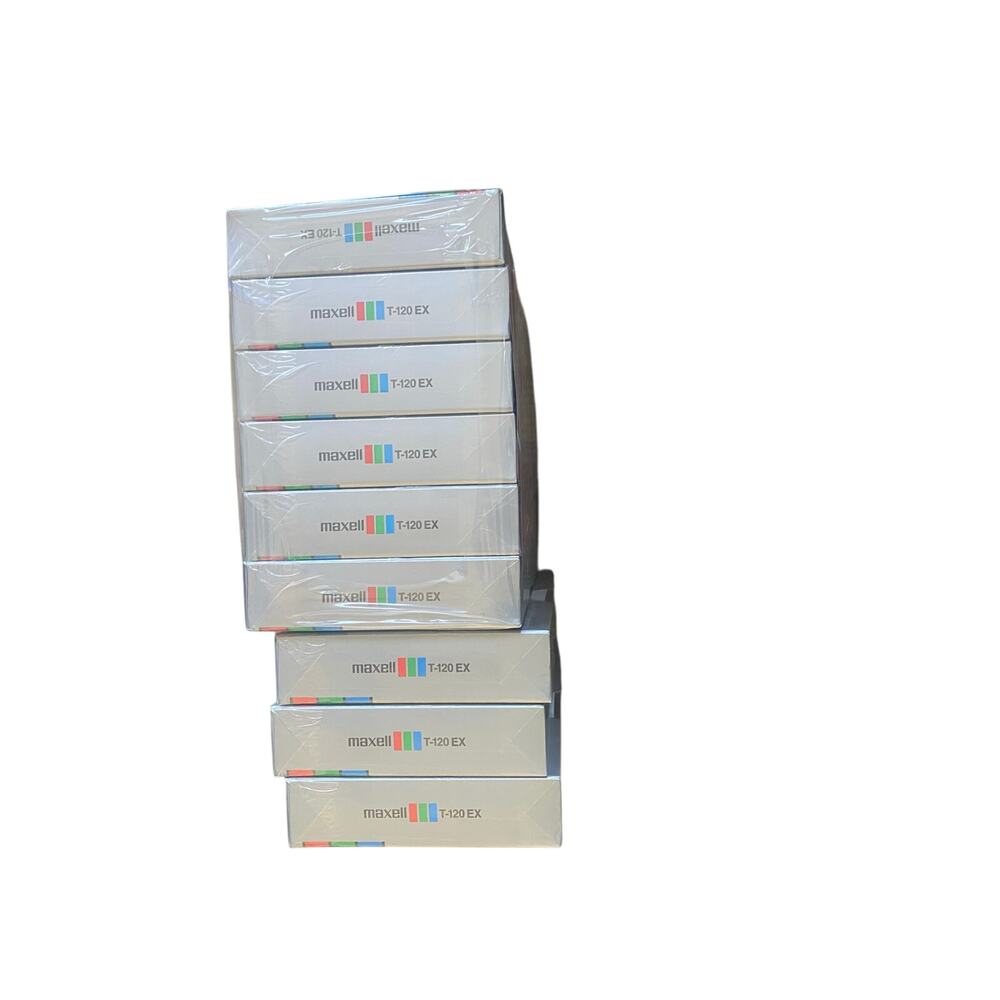 NWT MAXELL EX T-120 Blank VHS Tapes X9